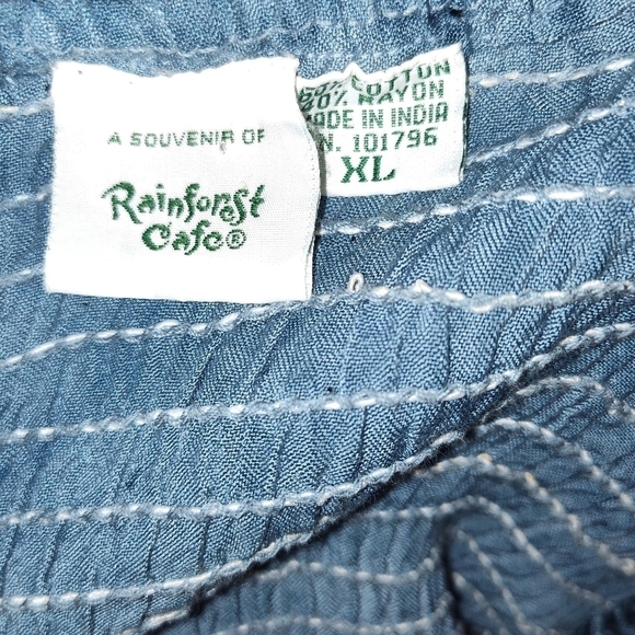 Rainforest Cafe Souvenir Dress Tie-dye Beautiful Blues - Picture 5 of 6